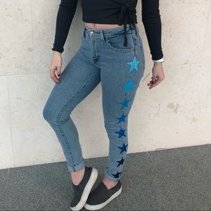 High-Rise Skinny Levi’s - painted!